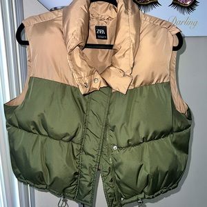 Zara Cropped puffer vest